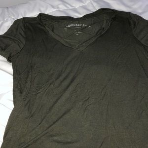 Aeropostale green shirt with criss cross neck